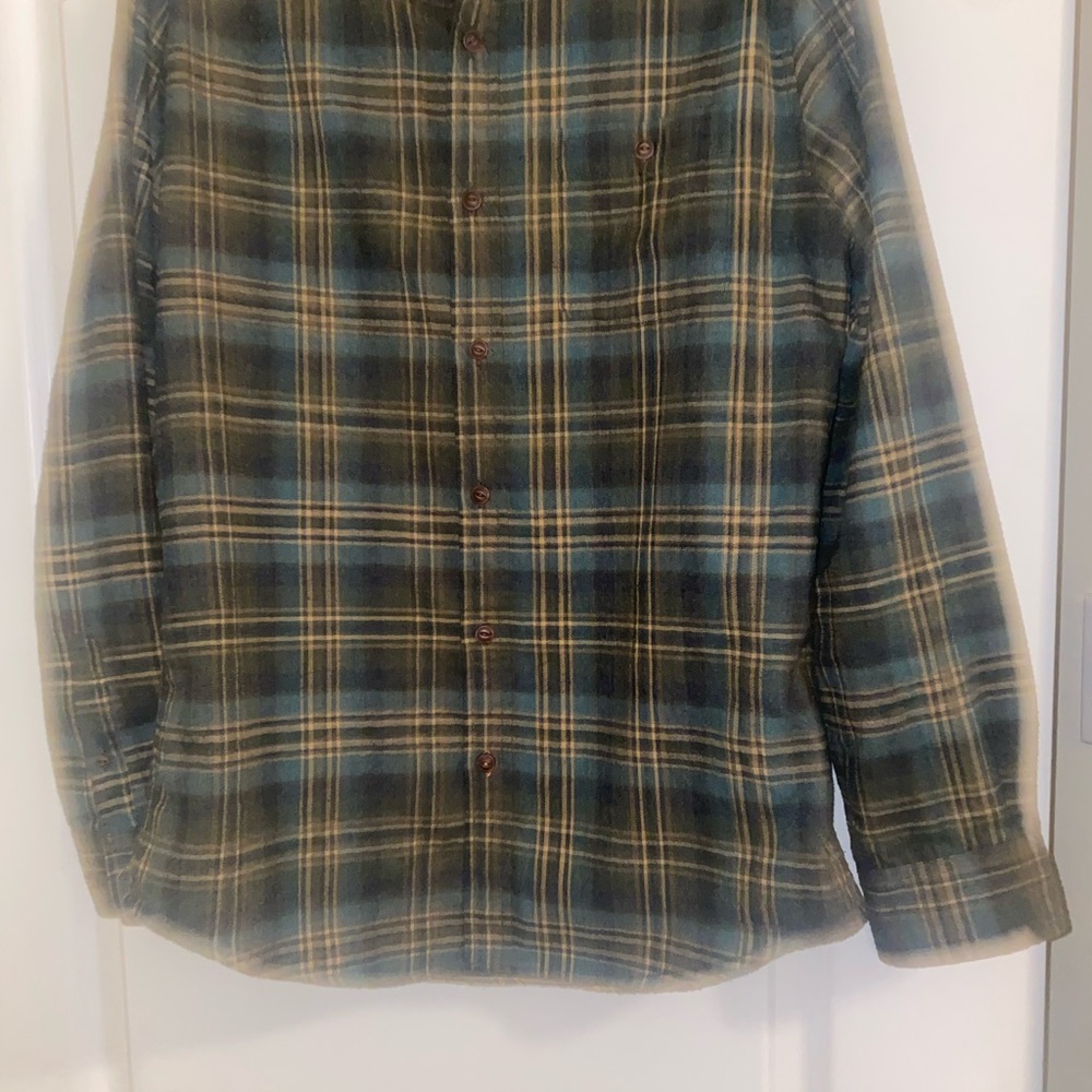 Weatherproof Men's Plaid Shirt Jacket in Blue and Green